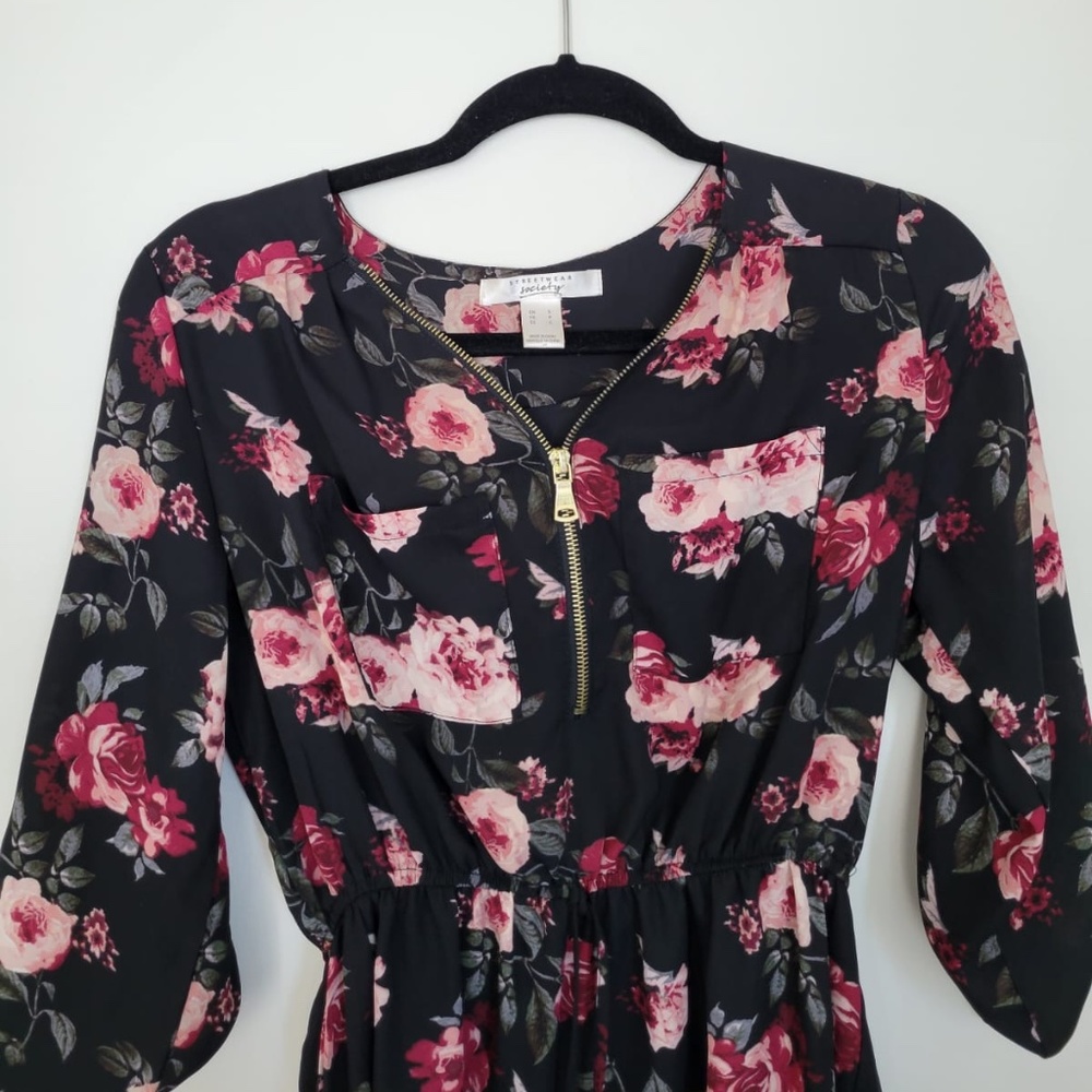 Flower Pattern Midi Dress - Picture 4 of 4
